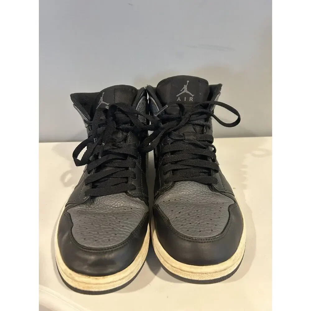 Nike Air Jordan 1 Mid Black Dark Grey‎ White Shadow Shoes 554724-041 Men Size 9